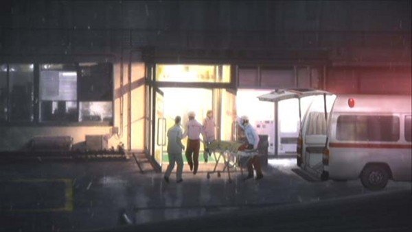 Emergency Entrance Under Dim Light